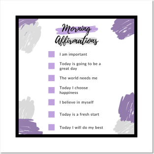 MORNING AFFIRMATIONS Posters and Art